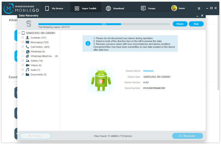 recover data from your android
