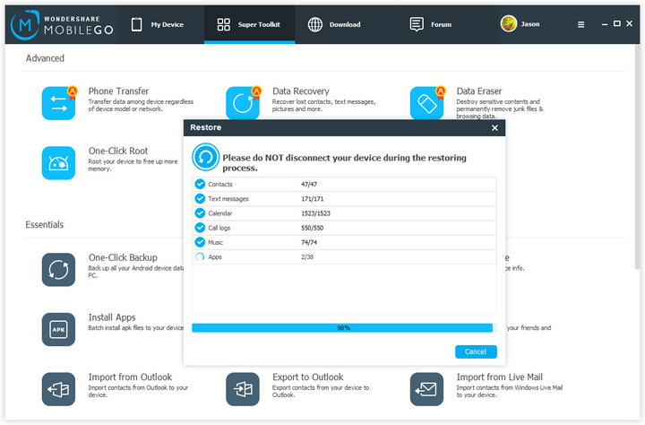 android data restore