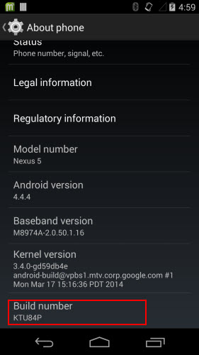 enable usb debug android 4.4