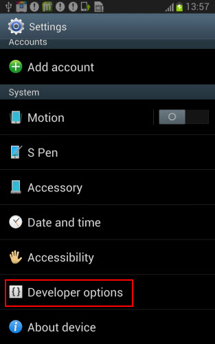 enable usb debug android 4.1